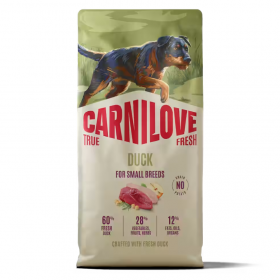 Ултра премиум суха храна за кучета от дребни породи Carnilove TRUE FRESH Duck Dry Food for Small Breeds с 60% прясно патешко месо 1,5 кг